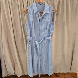 MOTF Light Blue Sleeveless Midi Dress